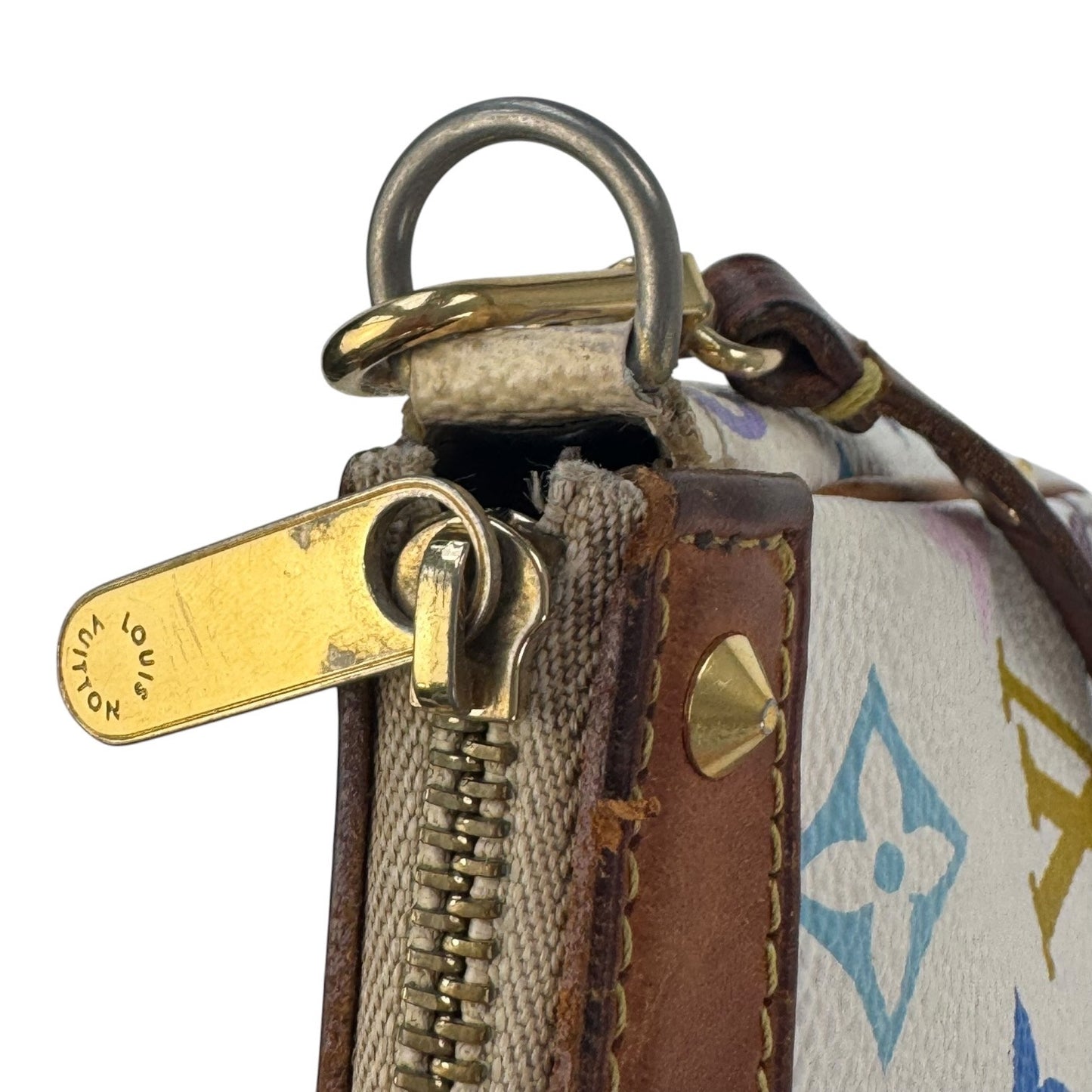 Louis Vuitton Vintage Murakami Multicolor Studded Pochette Bag