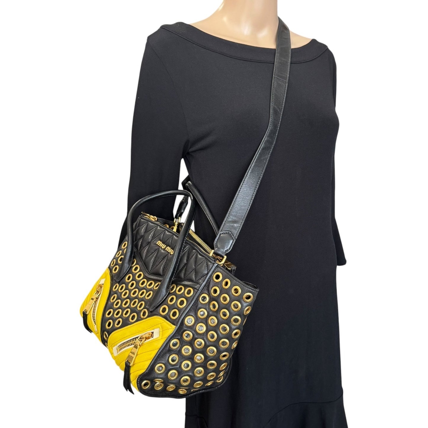 Miu Miu Biker Grommet Tote Bag