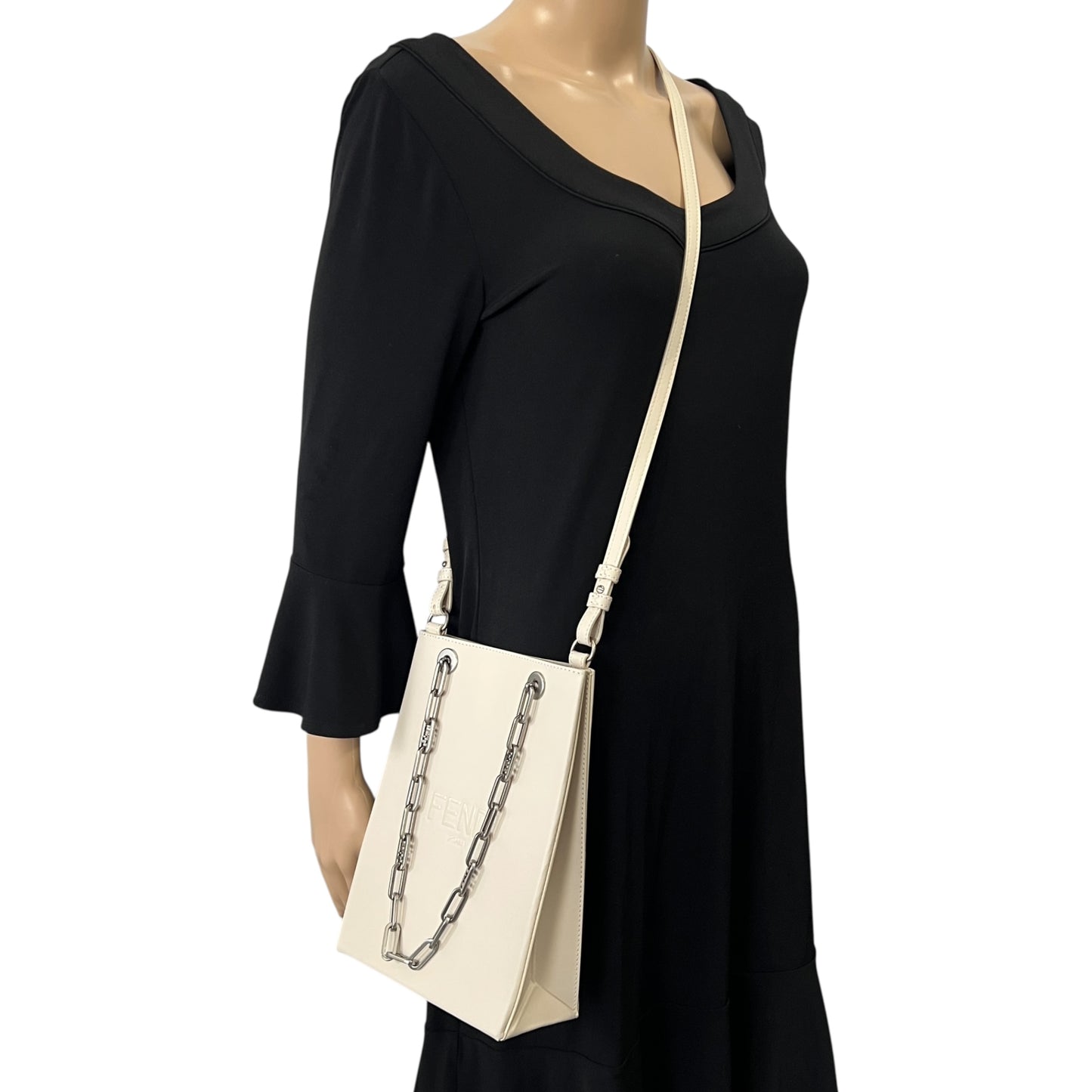 Fendi Leather Shopping Two-Way Tote