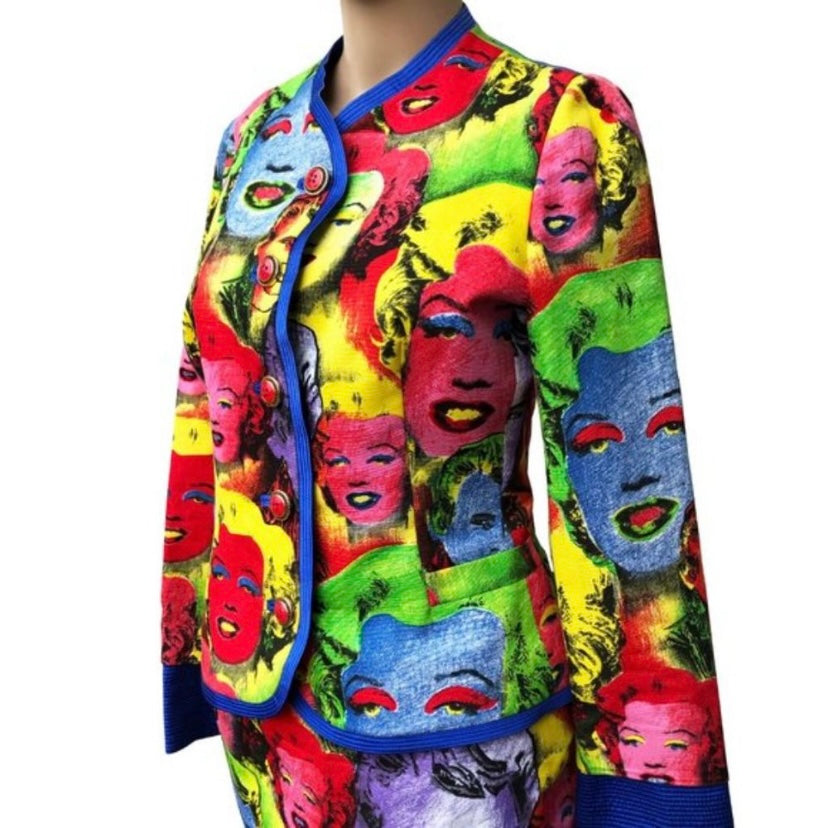 Versace 1991 Andy Warhol Marilyn Monroe Suit Set