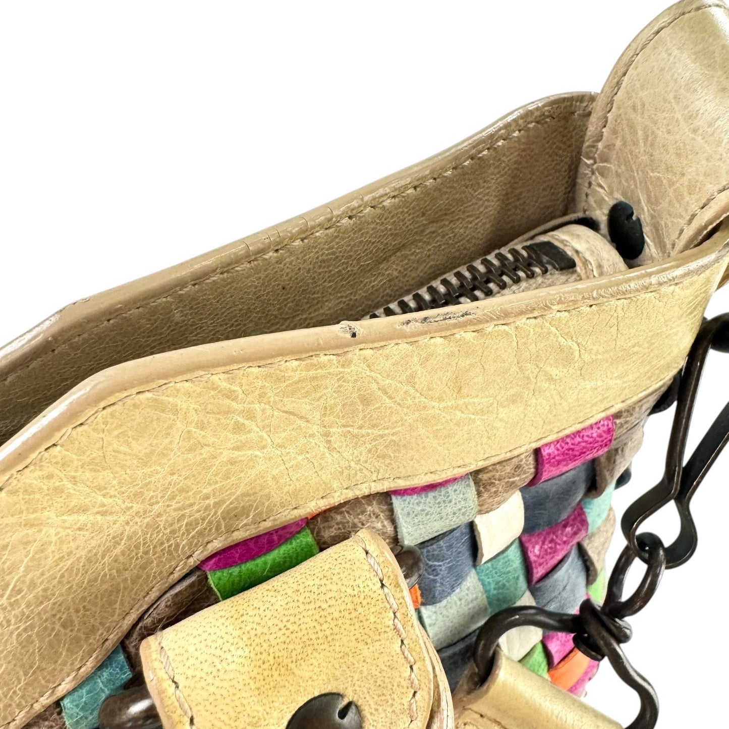 Balenciaga Multicolor Woven City Bag