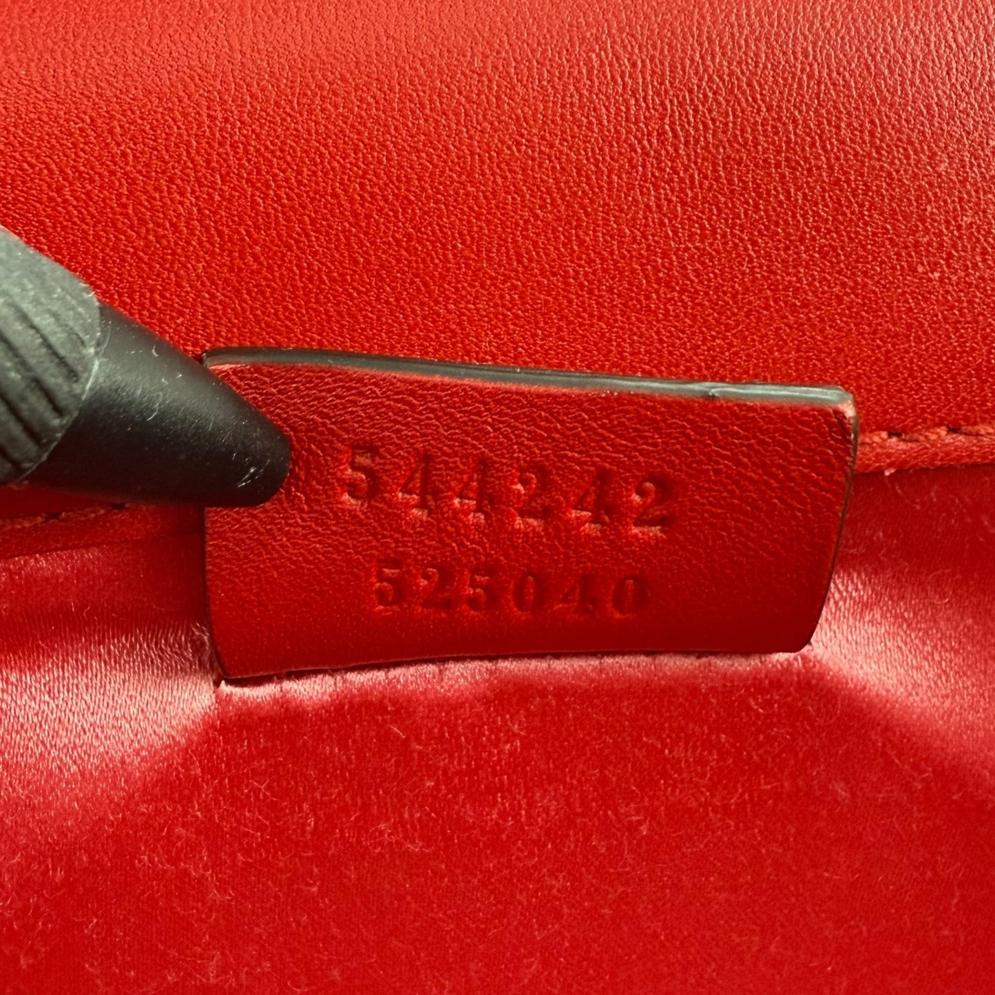 Gucci Red Velour G Rhinestone Shoulder Bag