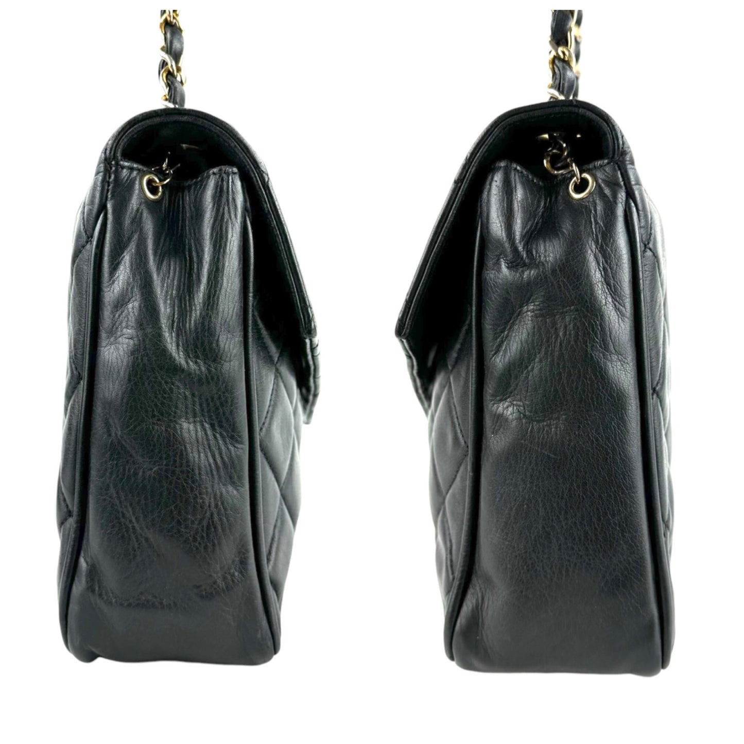 Chanel Vintage CC Lambskin Leather Matelasse Shoulder Bag