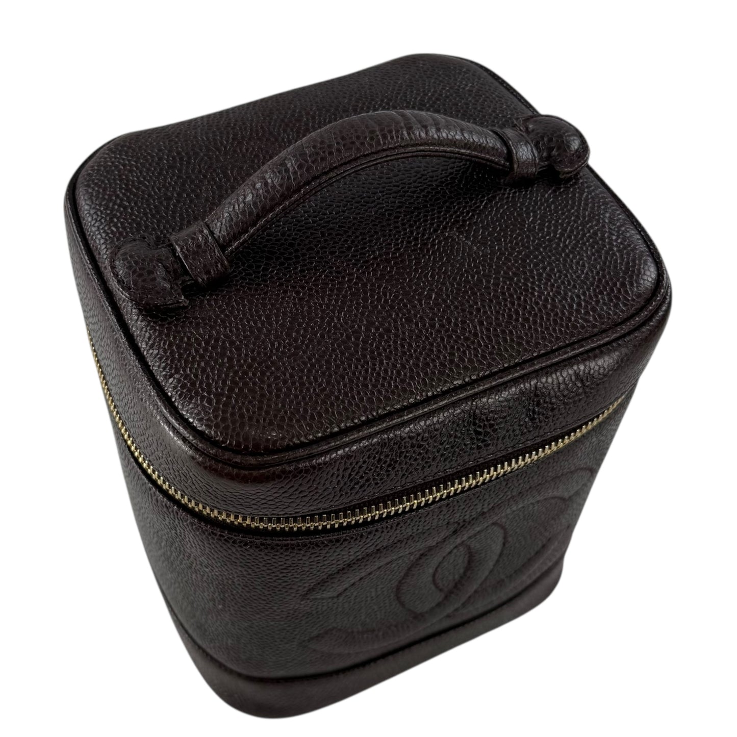 Chanel CC Caviar Leather Vanity Bag