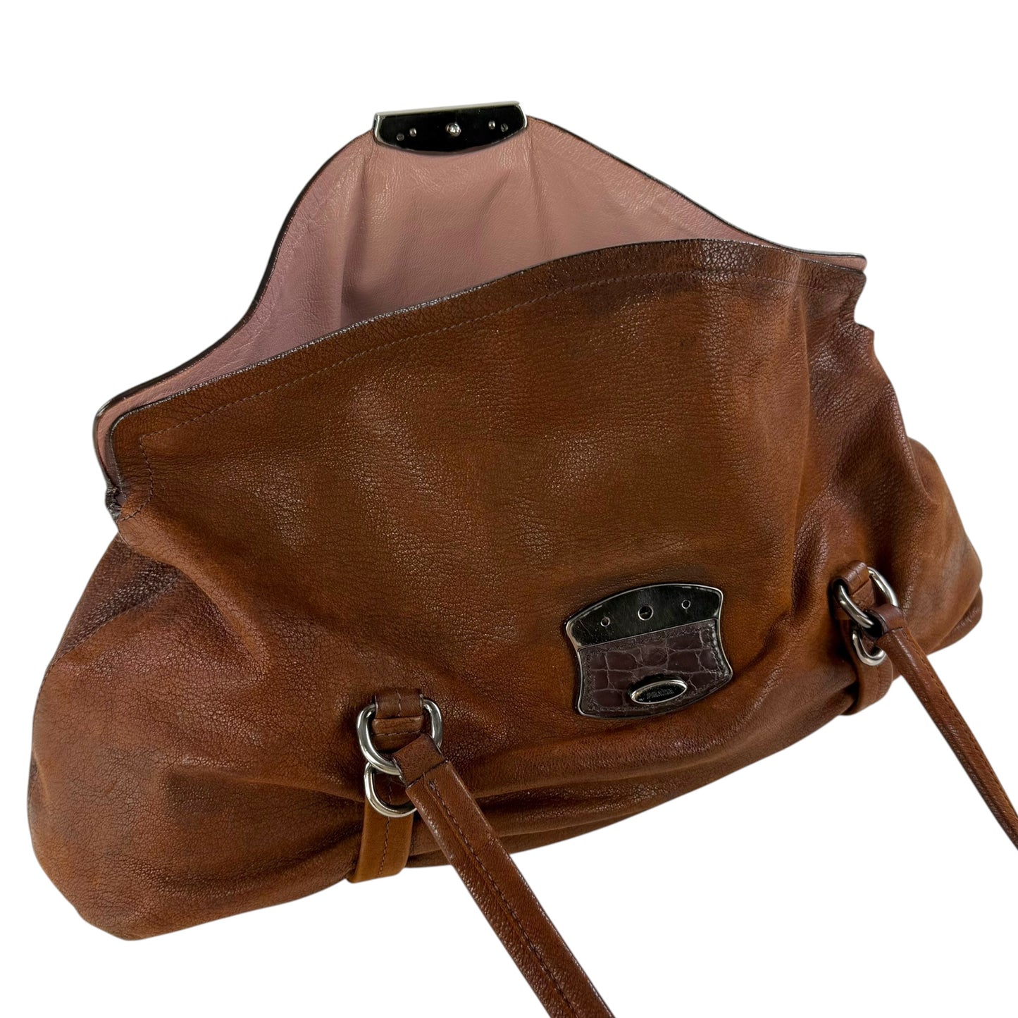 Prada Antic Easy Flap Leather Shoulder Bag