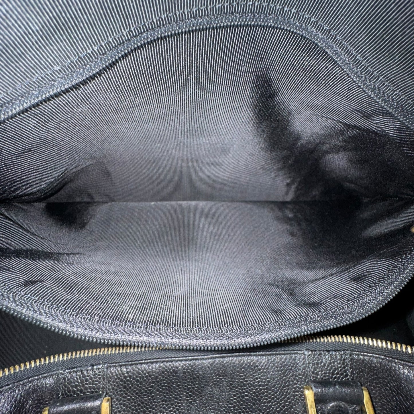 Chanel Vintage CC Caviar Leather Boston Bag