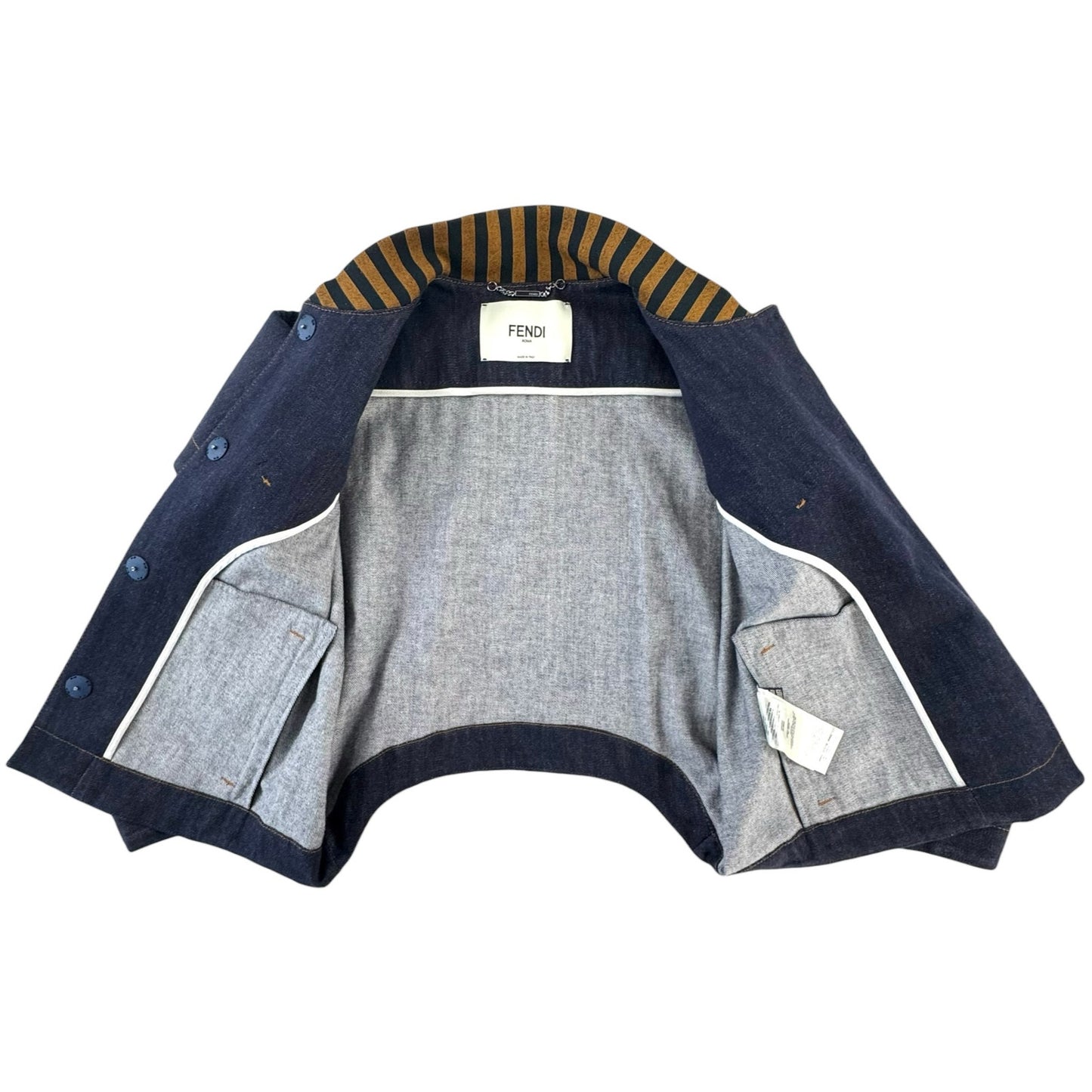 Fendi Cold-Shoulder Denim Jacket
