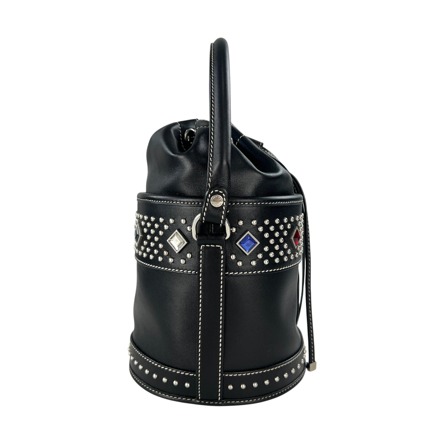 Saint Laurent Bahia Studded Bucket Bag