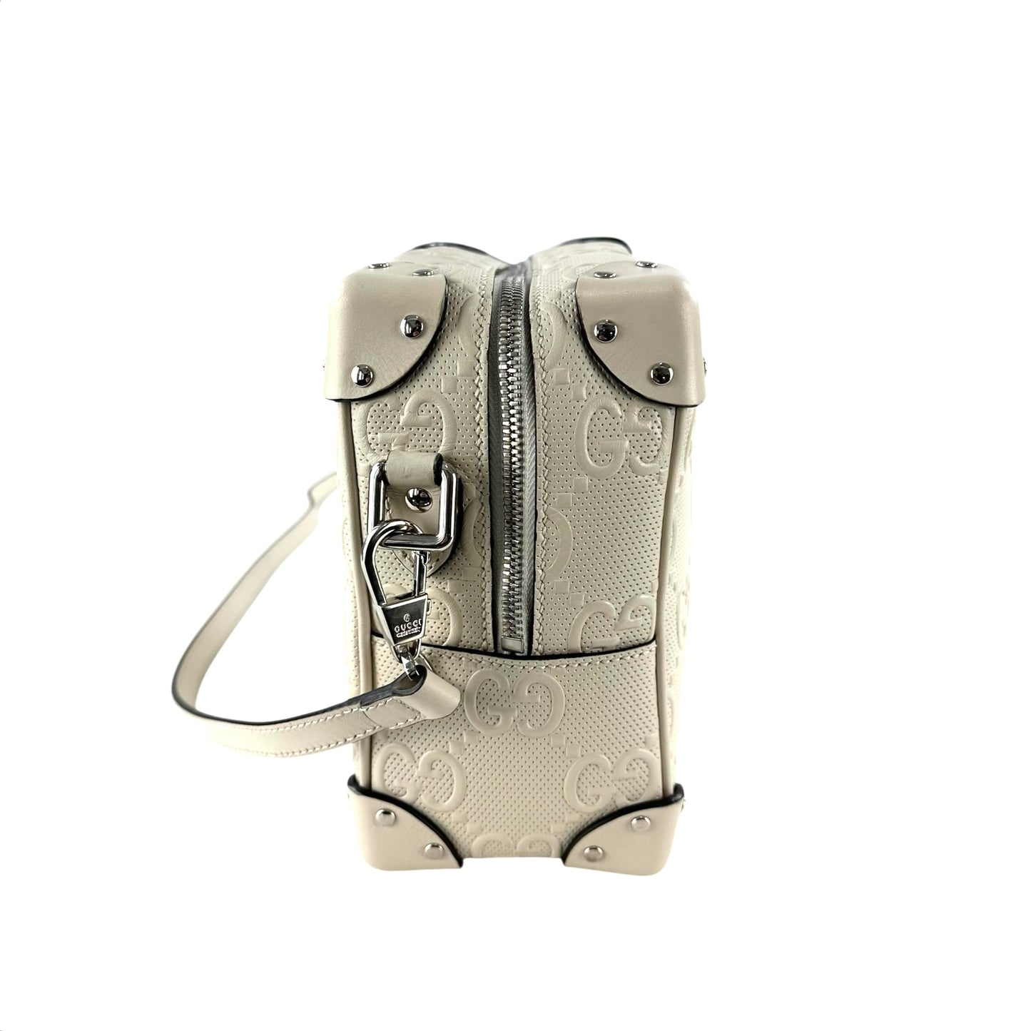 Gucci Ivory GG Embossed Shoulder Bag