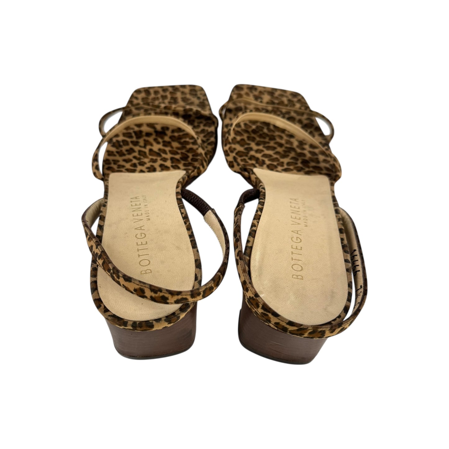 Bottega Veneta Leopard Print Slingback Sandals