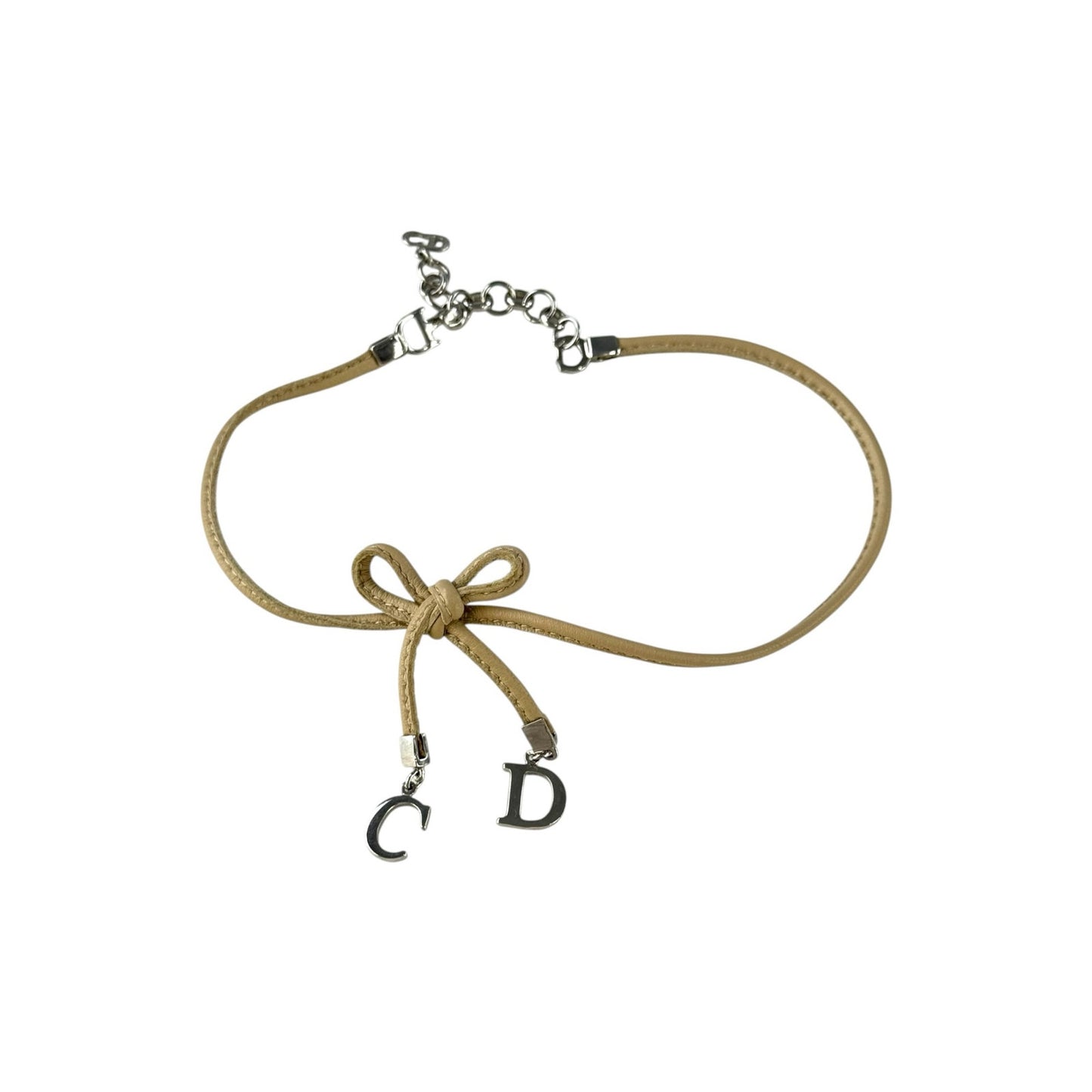 Dior Vintage CD Bow Choker Necklace