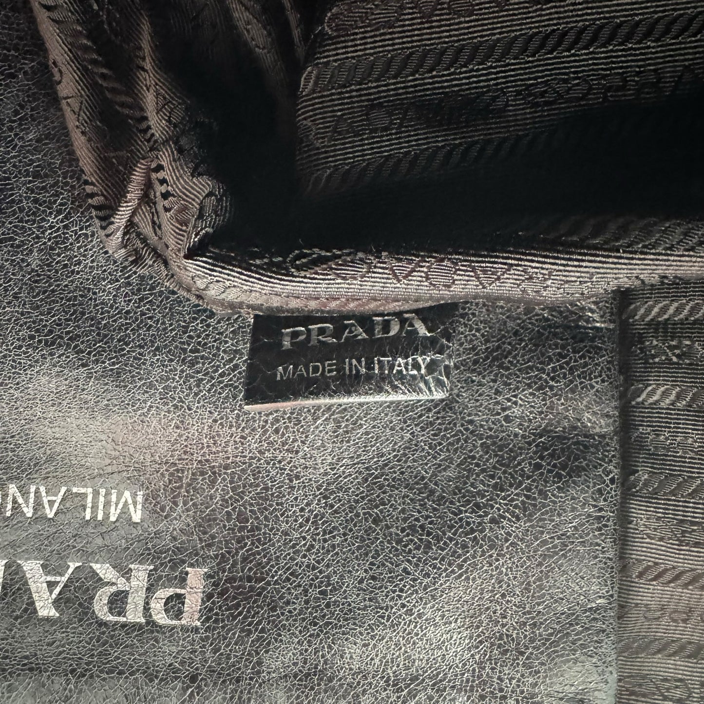 Prada Leather Skull Tote Bag