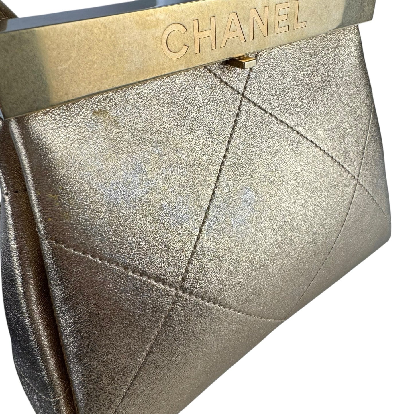Chanel Matelassé Kiss Lock Frame Shoulder Bag
