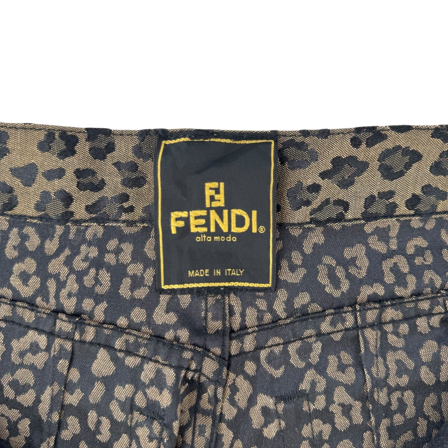 Fendi Vintage Leopard Print Pant