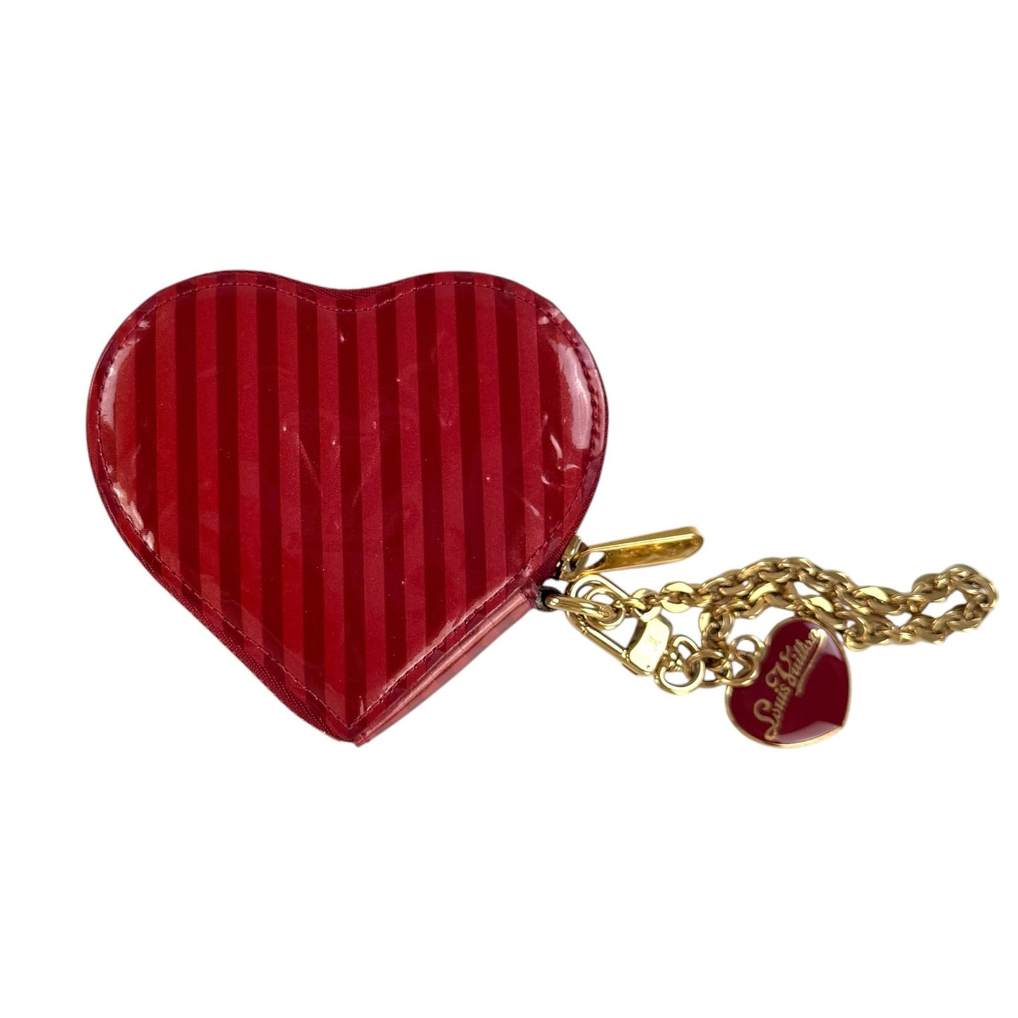Louis Vuitton Vernis Striped Heart Zippy Pouch