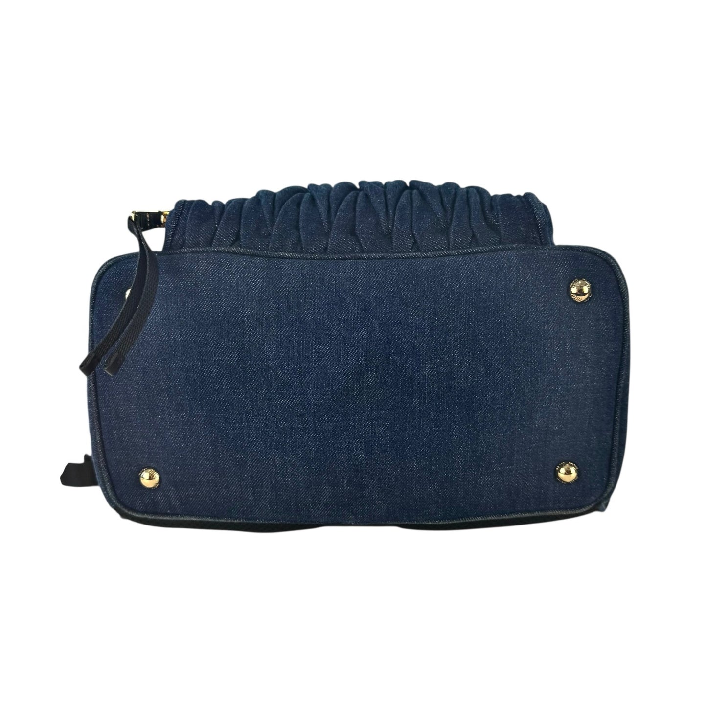 Miu Miu Denim Matelasse Backpack