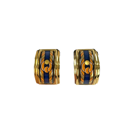 Hermes Vintage Cloisonne Earrings