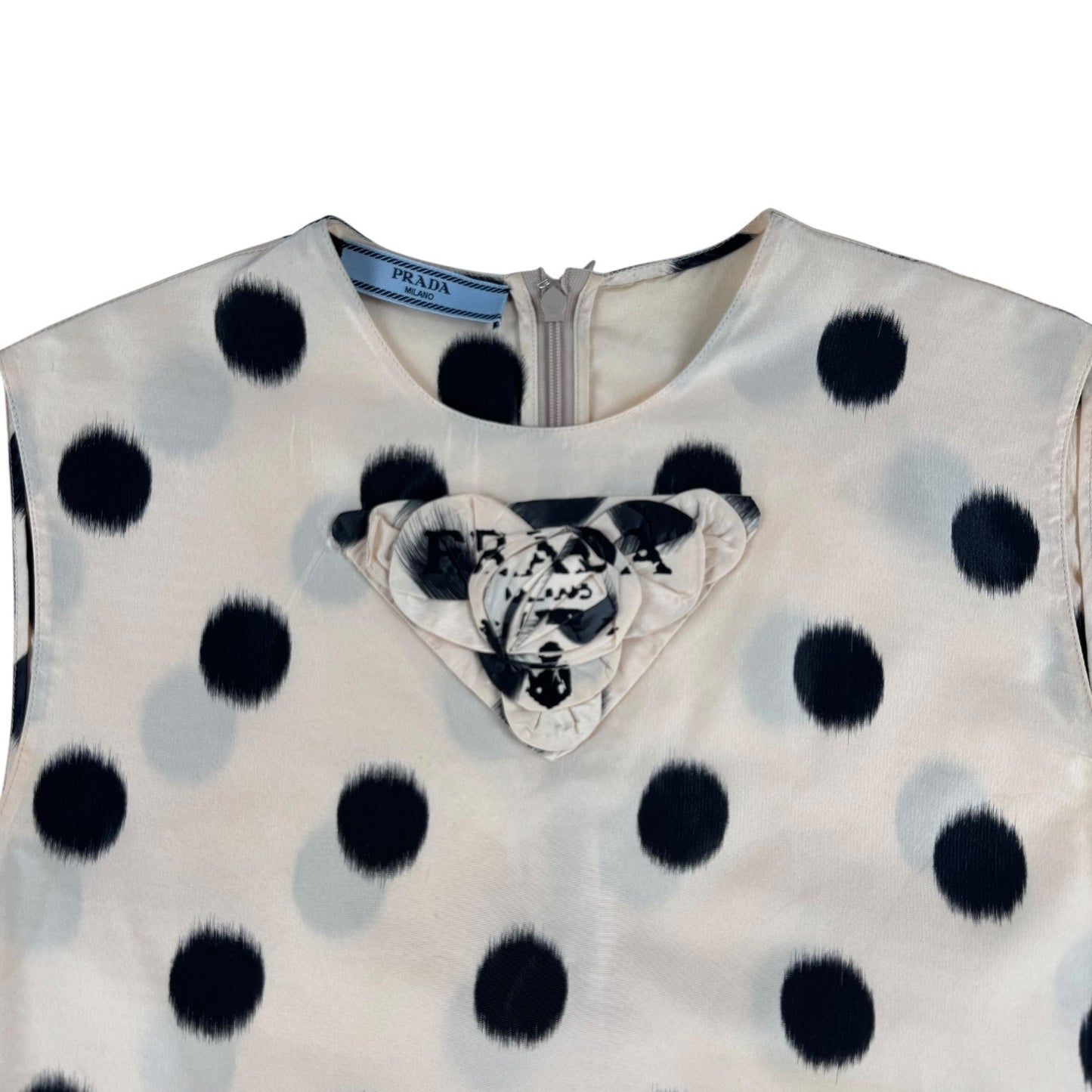 Prada Polka Dot Silk Tank Top