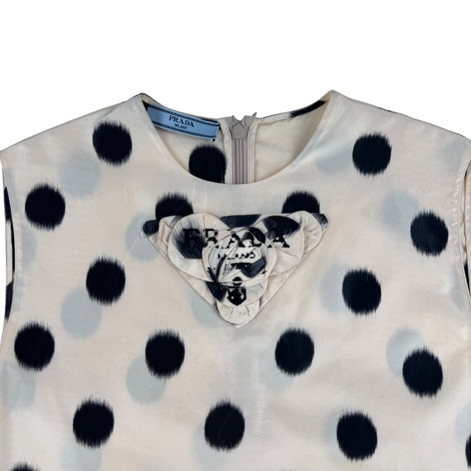 Prada Polka Dot Silk Tank Top