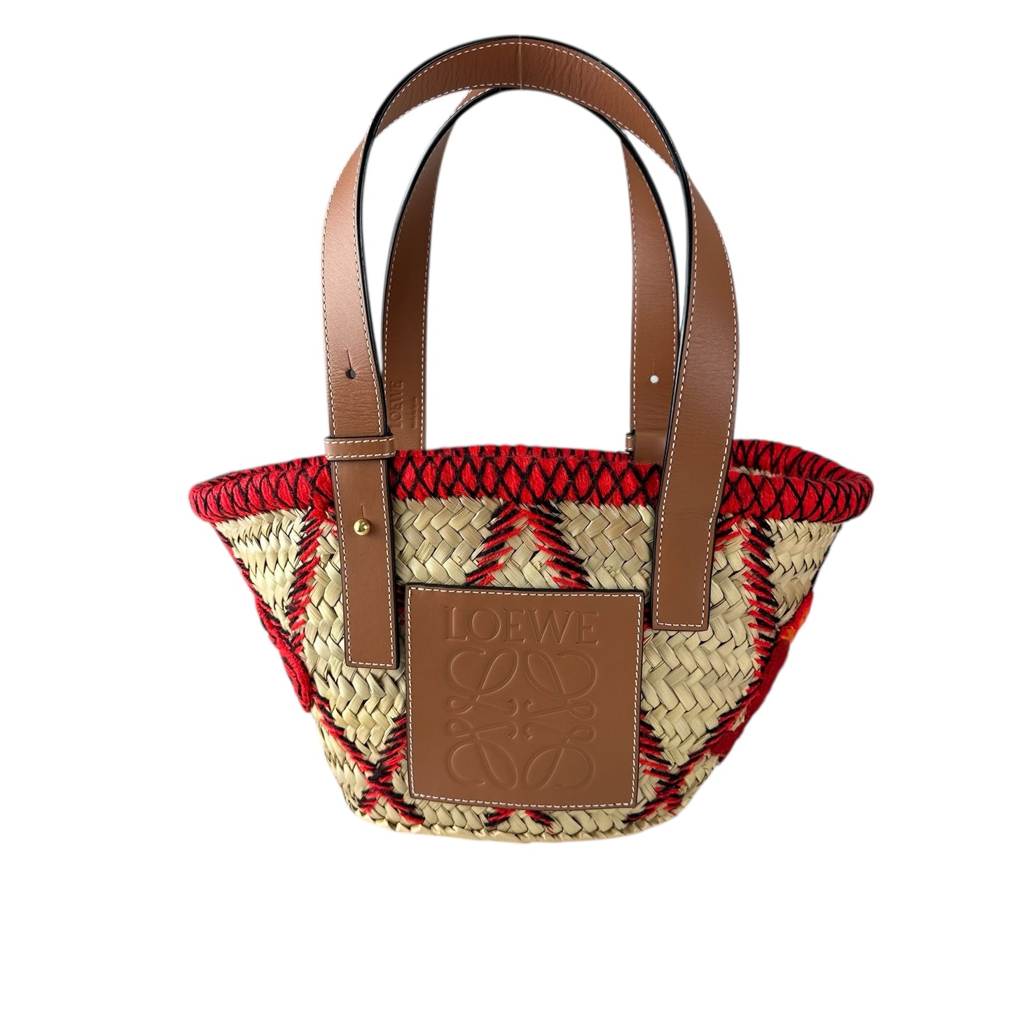 Loewe Embroidered Basket Bag