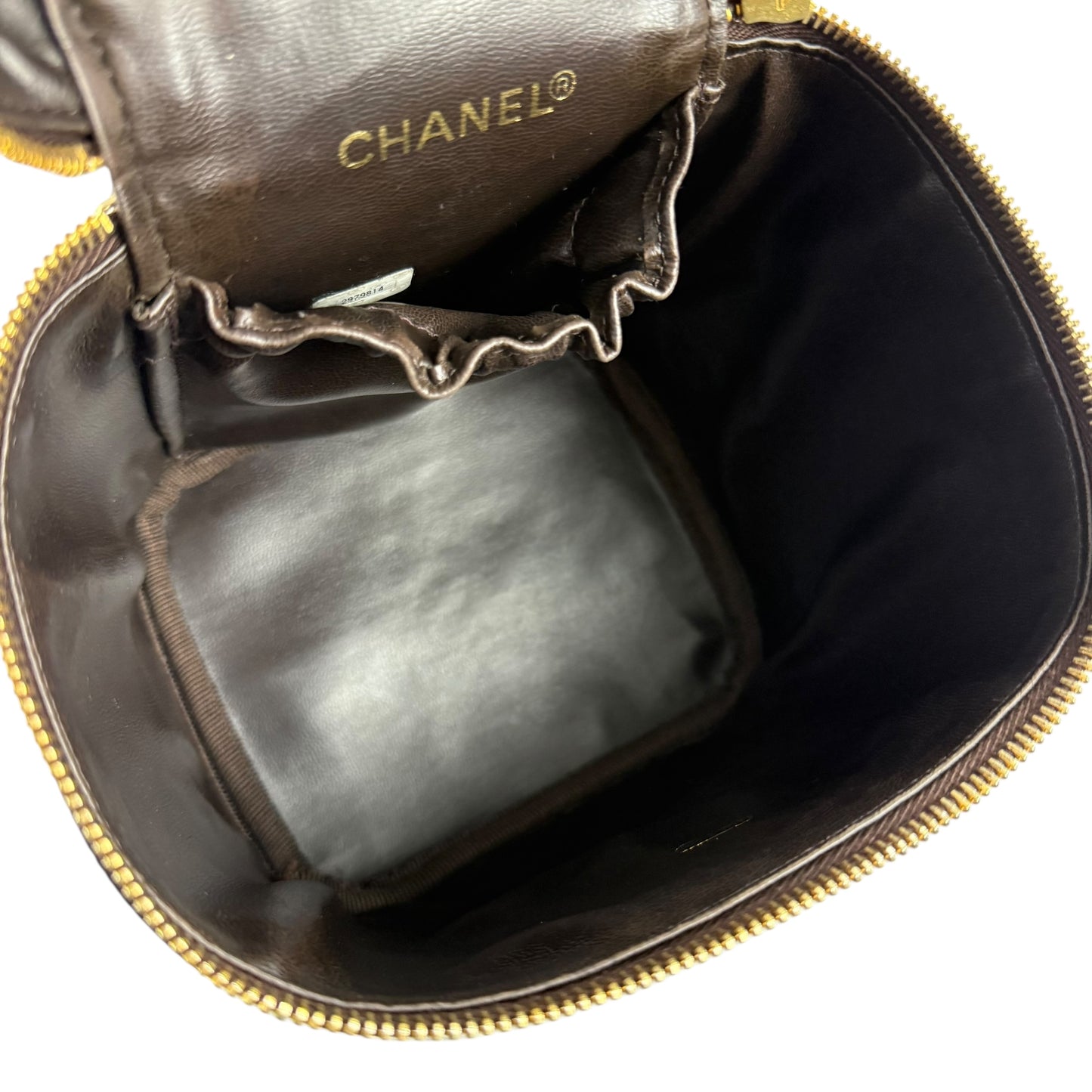 Chanel CC Caviar Leather Vanity Bag