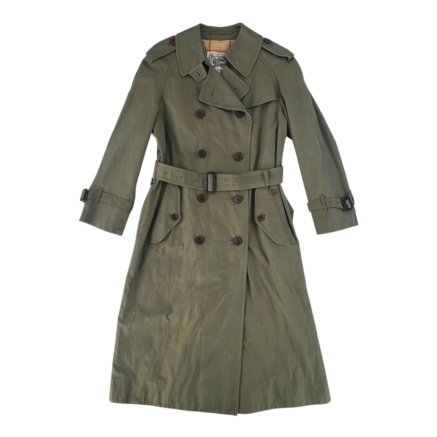 Burberry Green Khaki Trench Coat
