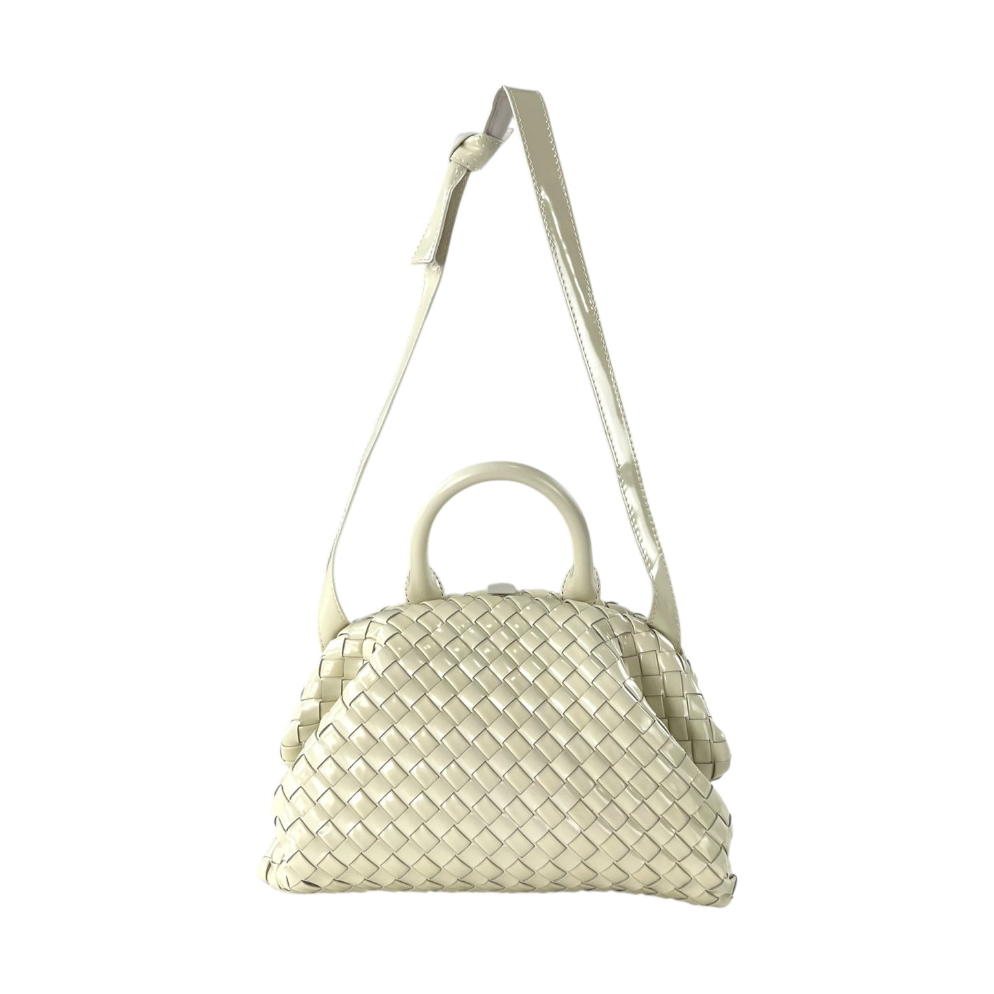 Bottega Veneta Intrecciato Patent Leather Two-Way Bag