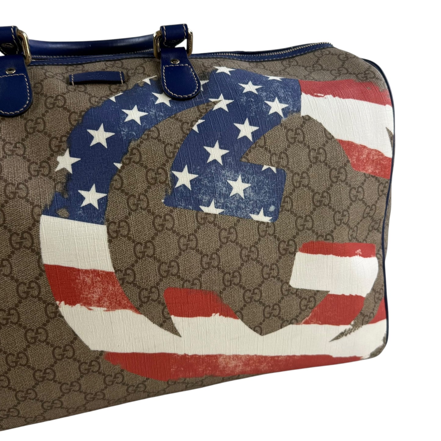 Gucci USA Flag GG Monogram Duffle Bag