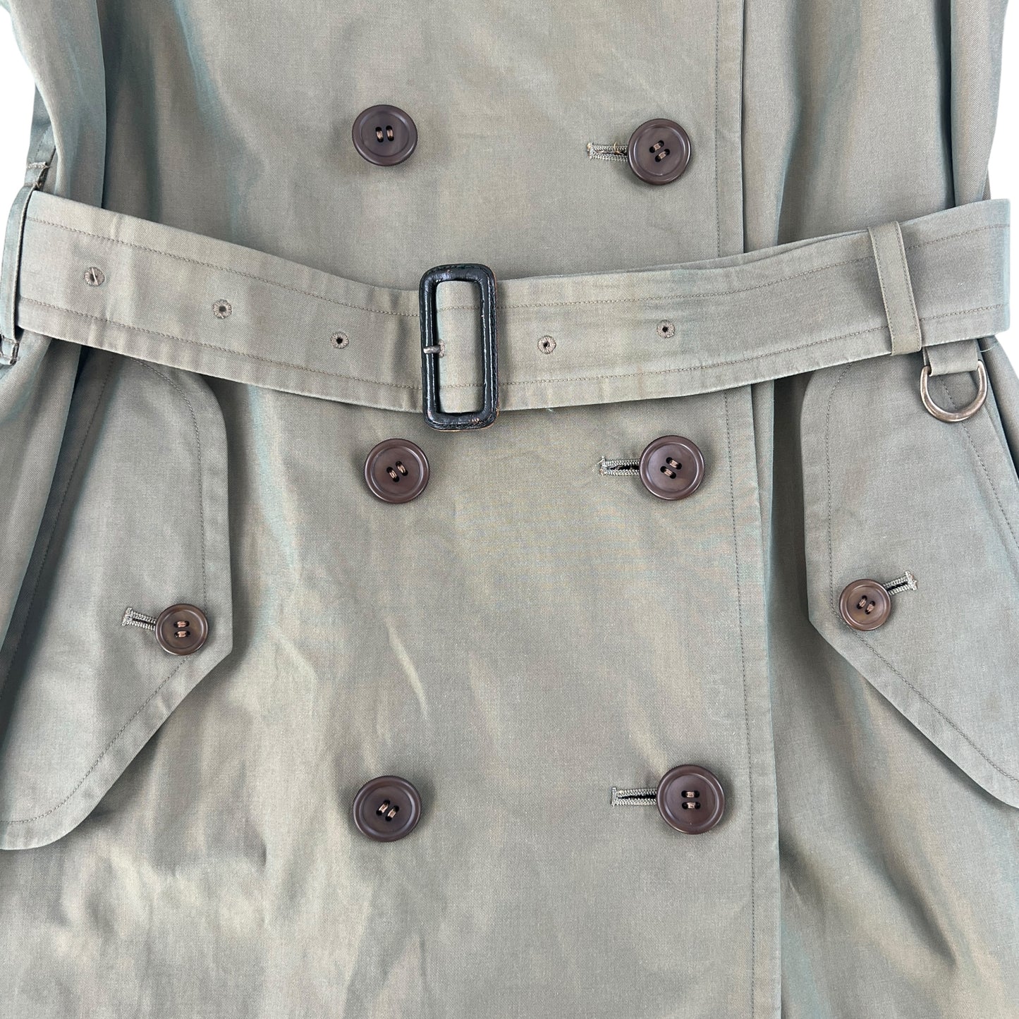 Burberry Green Khaki Trench Coat