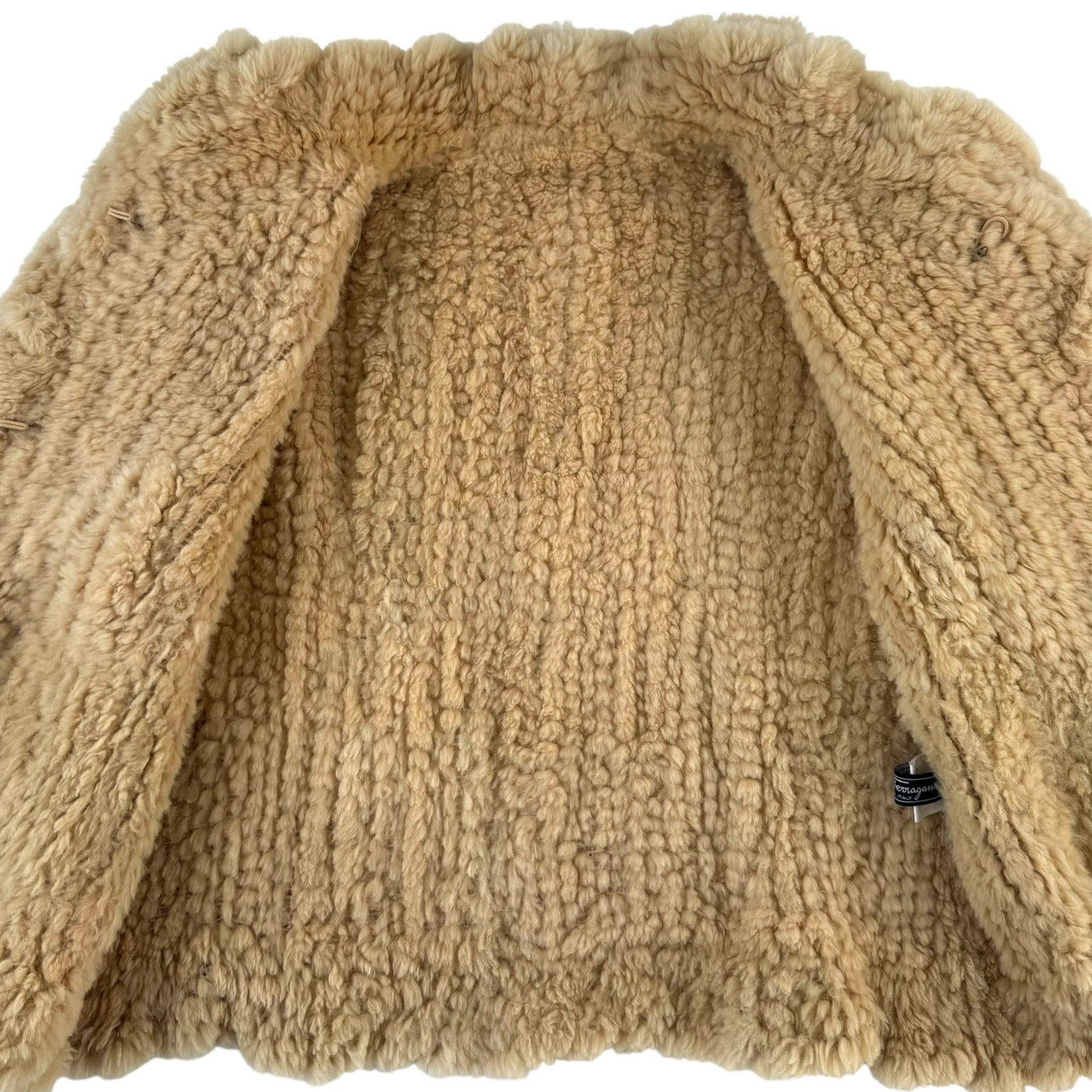 Ferragamo Shearling Ruffle Jacket