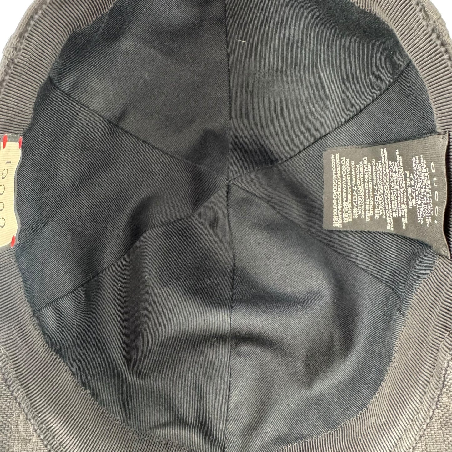 Gucci Sherry Line Black Monogram Baseball Cap