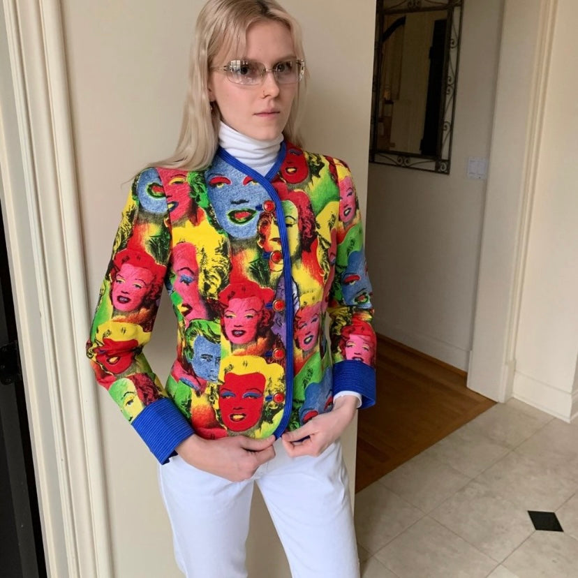 Versace 1991 Andy Warhol Marilyn Monroe Suit Set