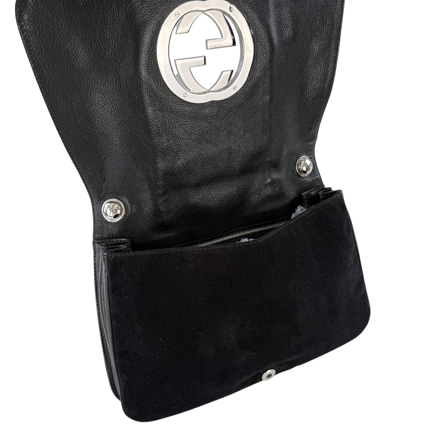 Gucci Blondie Web Flap Velvet Shoulder Bag