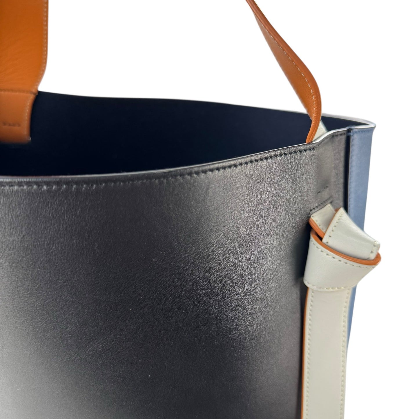 Celine Twisted Cabas Leather Tote Bag