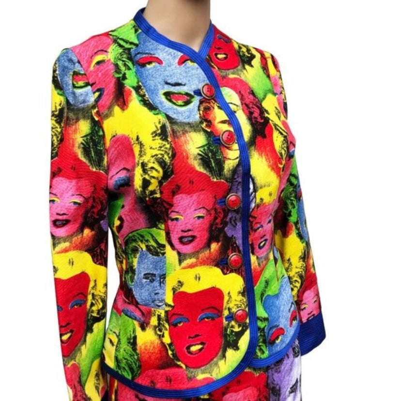 Versace 1991 Andy Warhol Marilyn Monroe Suit Set