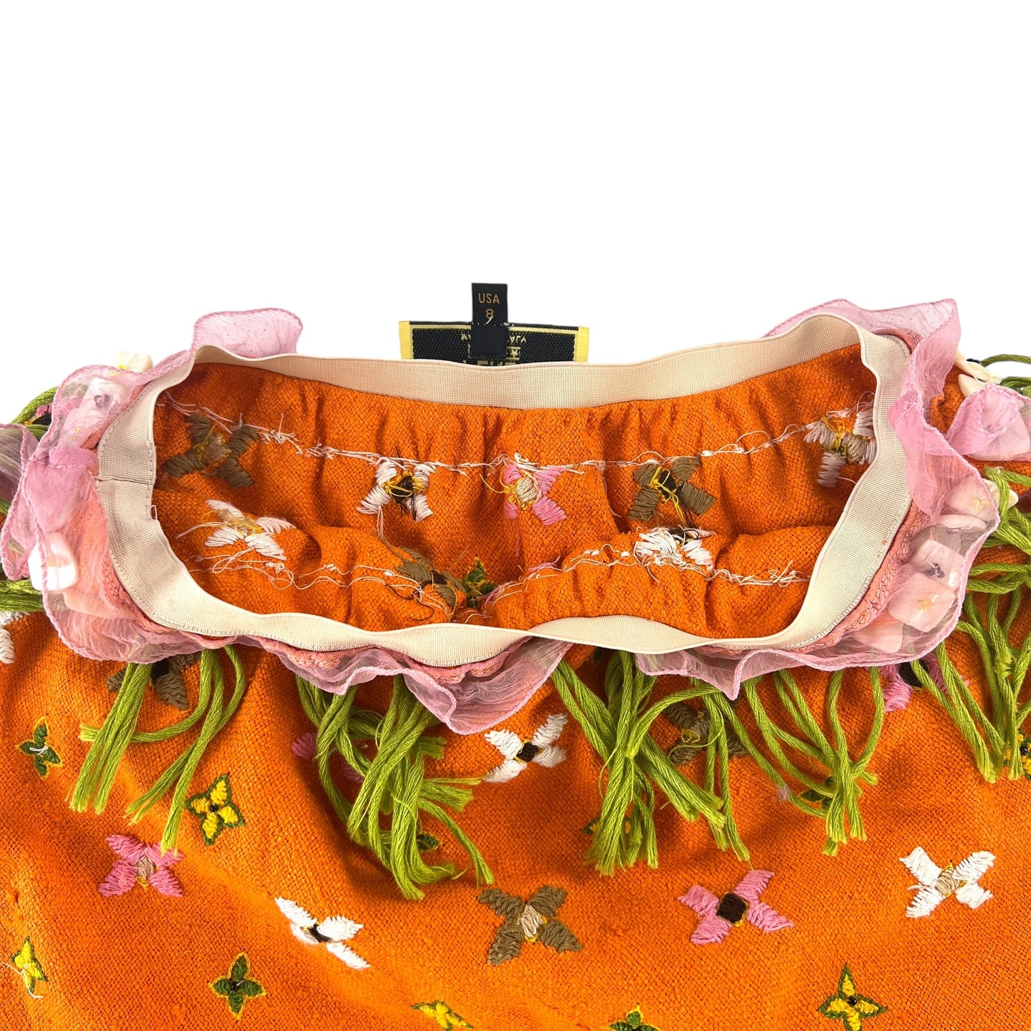 Fendi Vintage Embroidered & Beaded Skirt