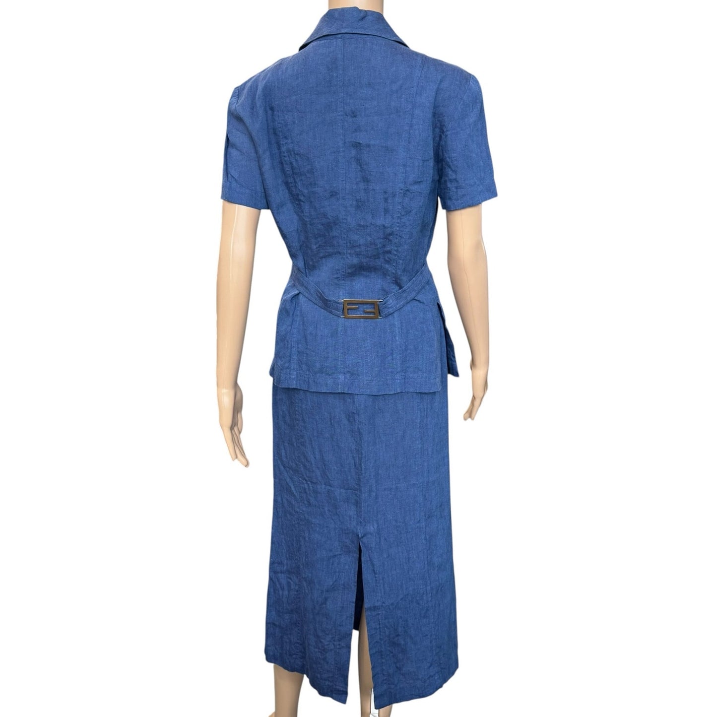 Fendi Vintage Linen Skirt & Top Set