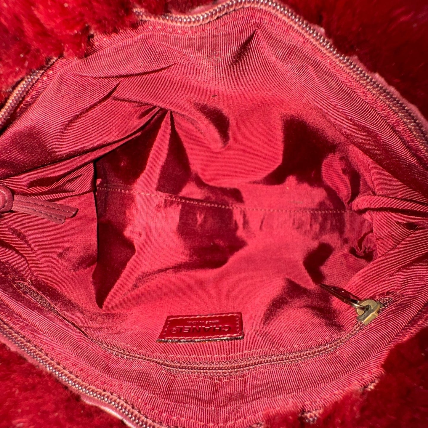 Chanel Vintage Rabbit Fur Shoulder Bag