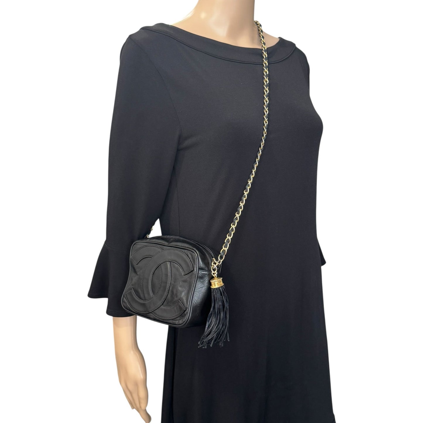 Chanel Vintage Chain and Tassel Camera Bag