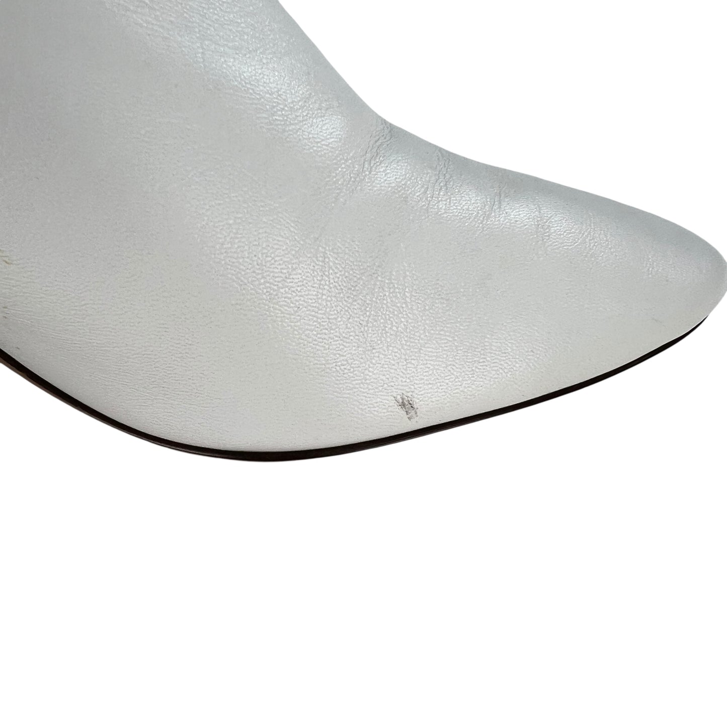 Celine White Block Heels