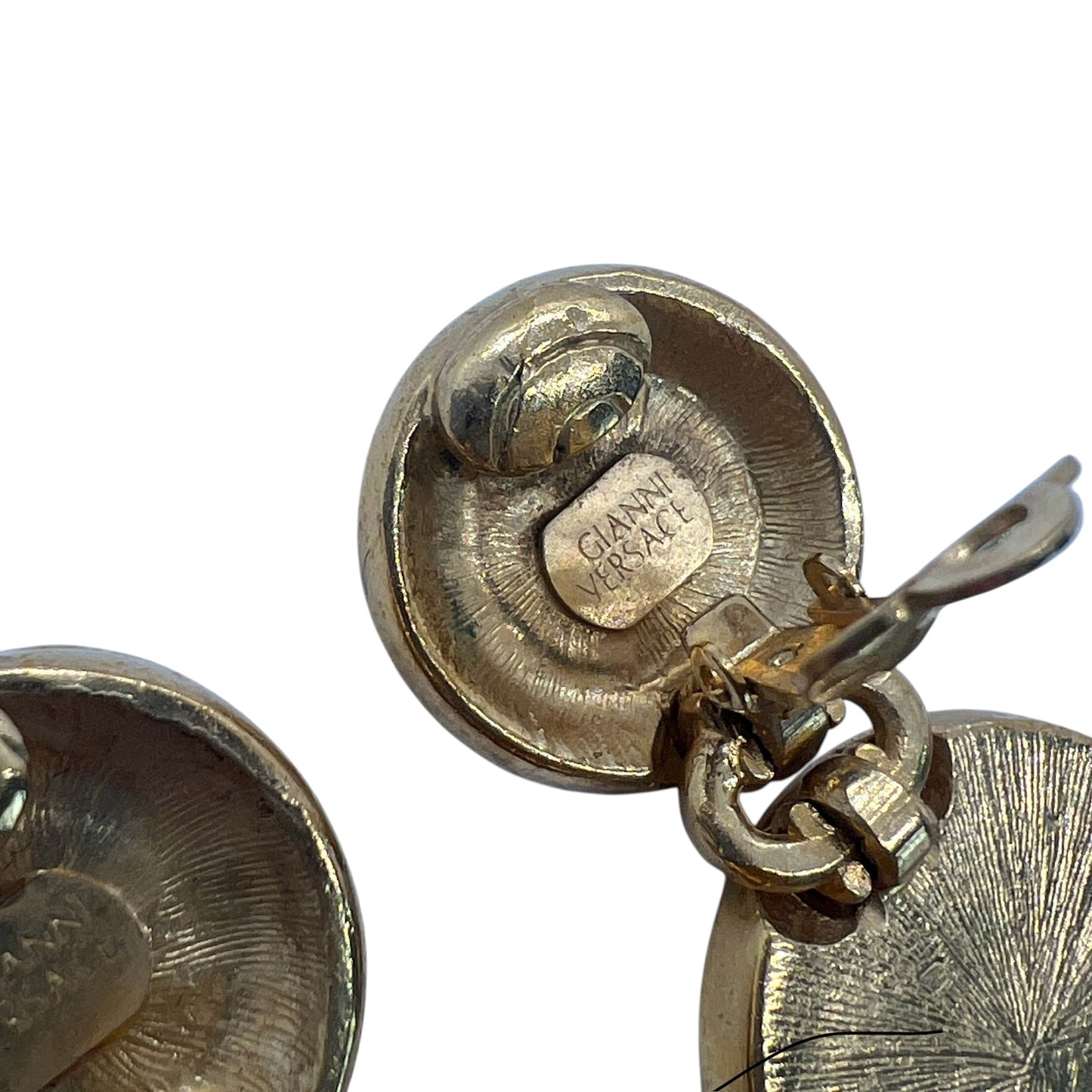 Versace Vintage Medusa Rhinestone Earrings