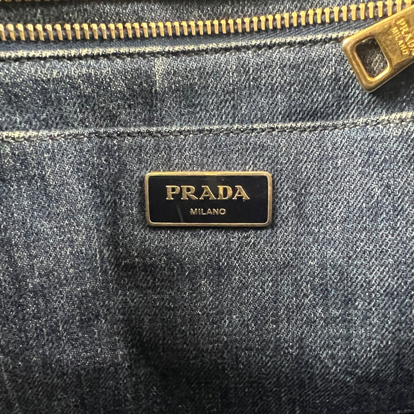 Prada Denim Canapa Tote Bag