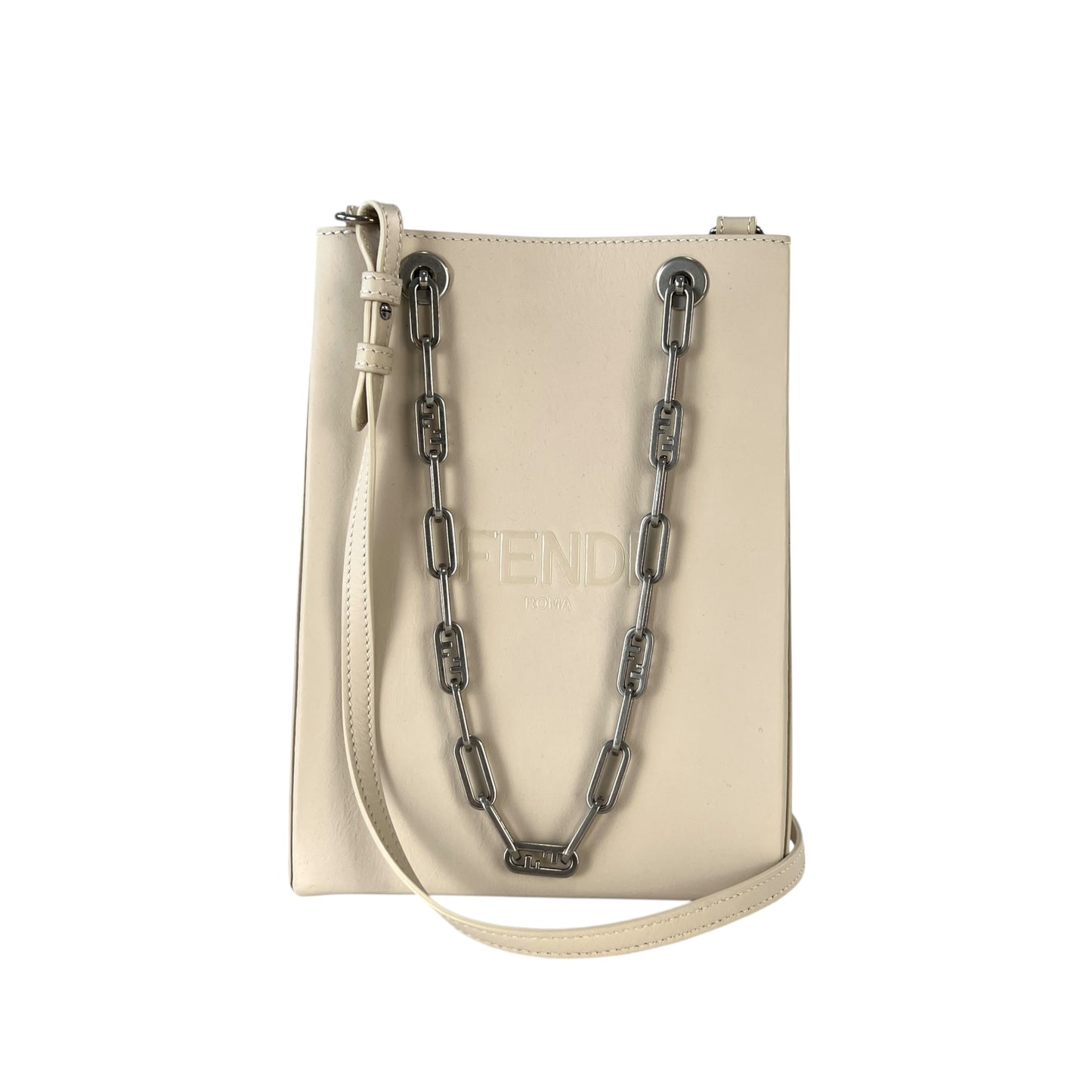 Fendi Leather Shopping Two-Way Tote