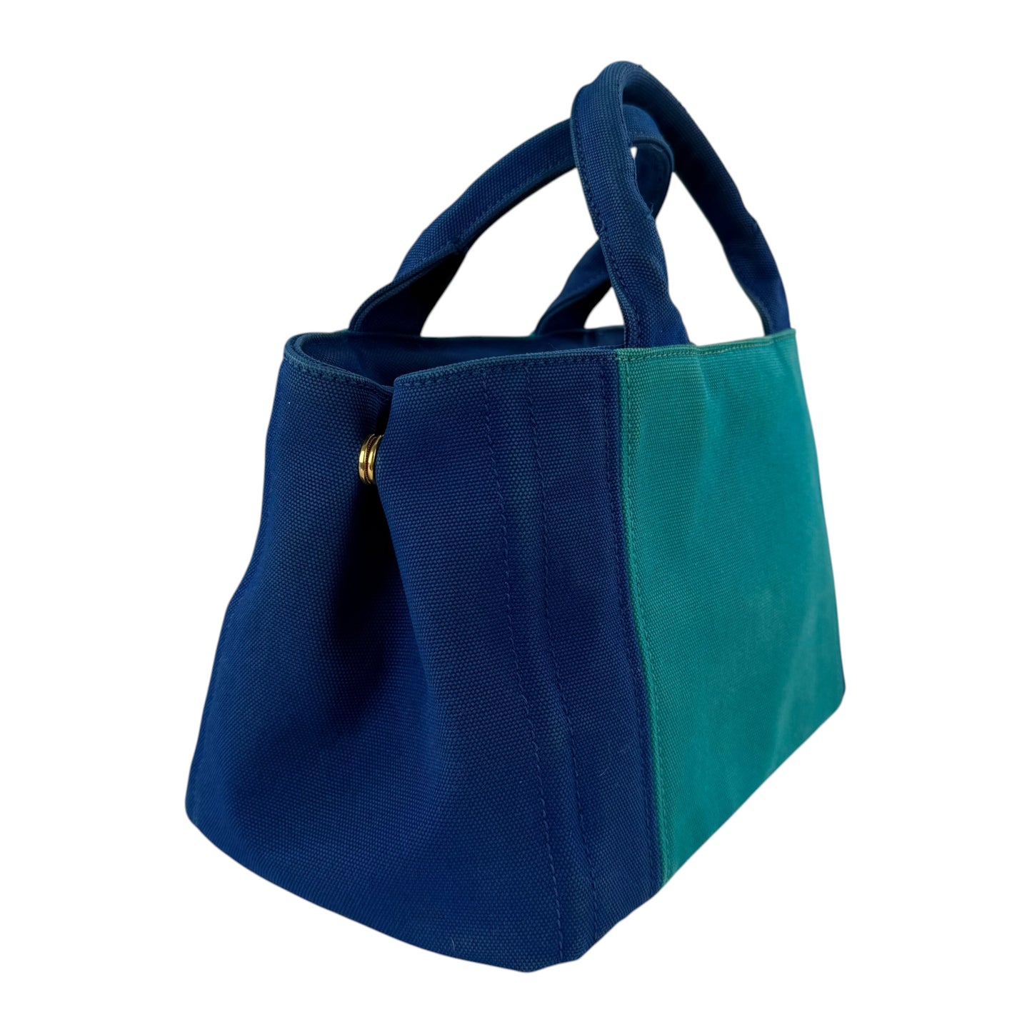 Prada Bicolor 2-Way Canapa Tote Bag