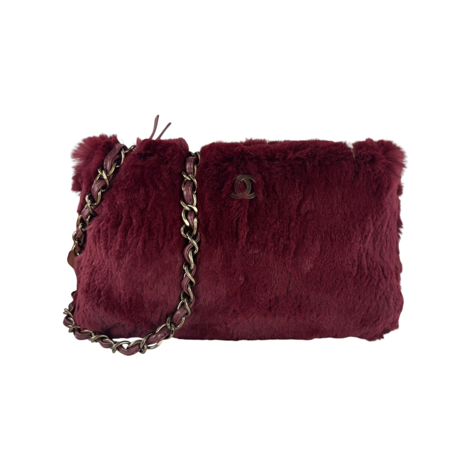 Chanel Vintage Rabbit Fur Shoulder Bag