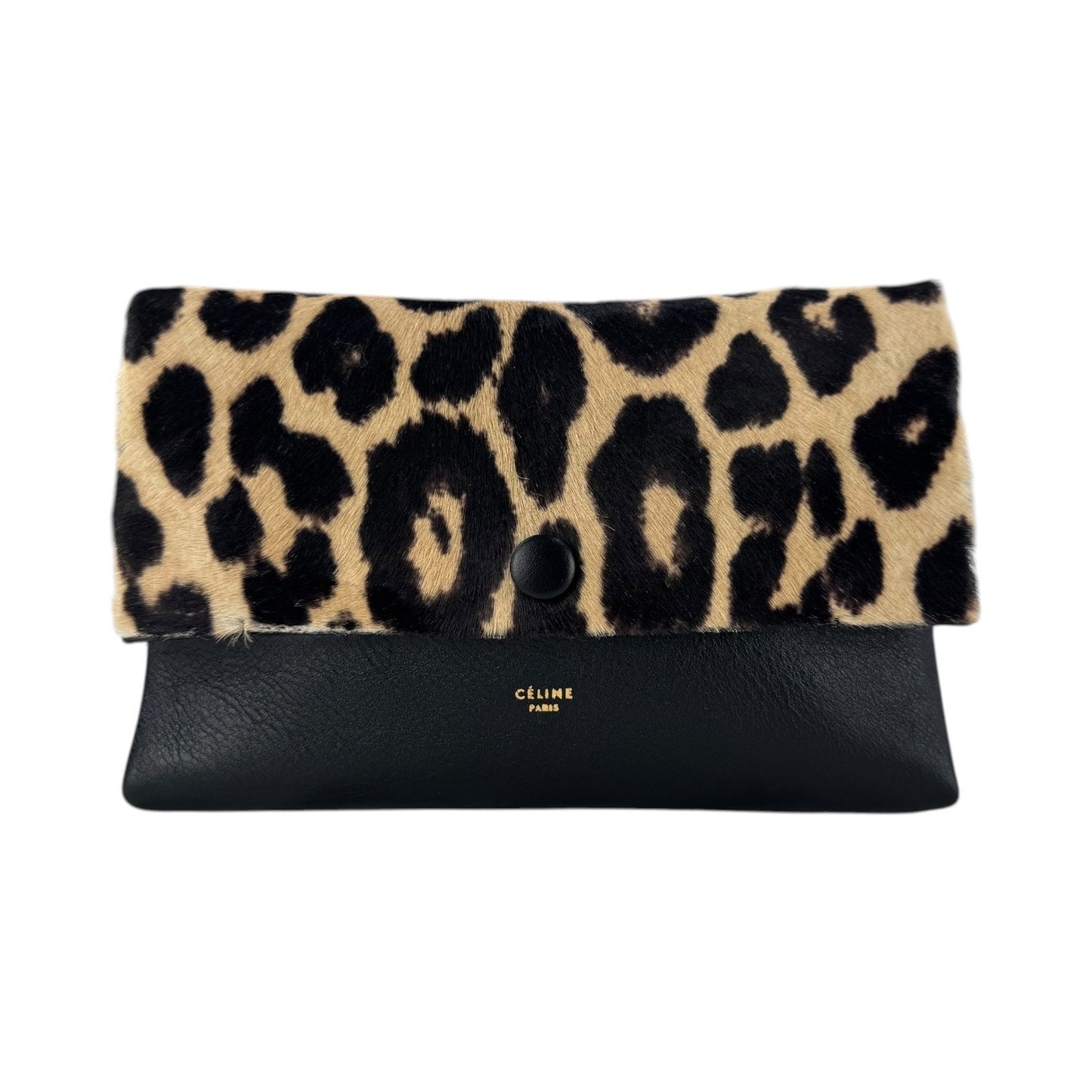 Celine All Soft Leopard Print Calf Hair Shoulder Bag