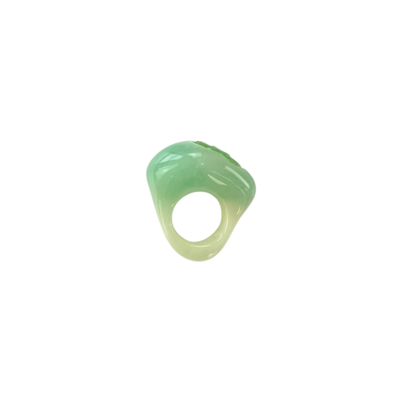Chanel CC Faux Jade Ring
