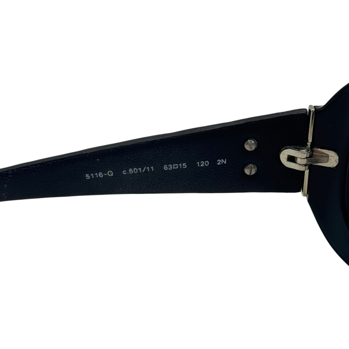 Chanel CC Leather Matelassé Sunglasses