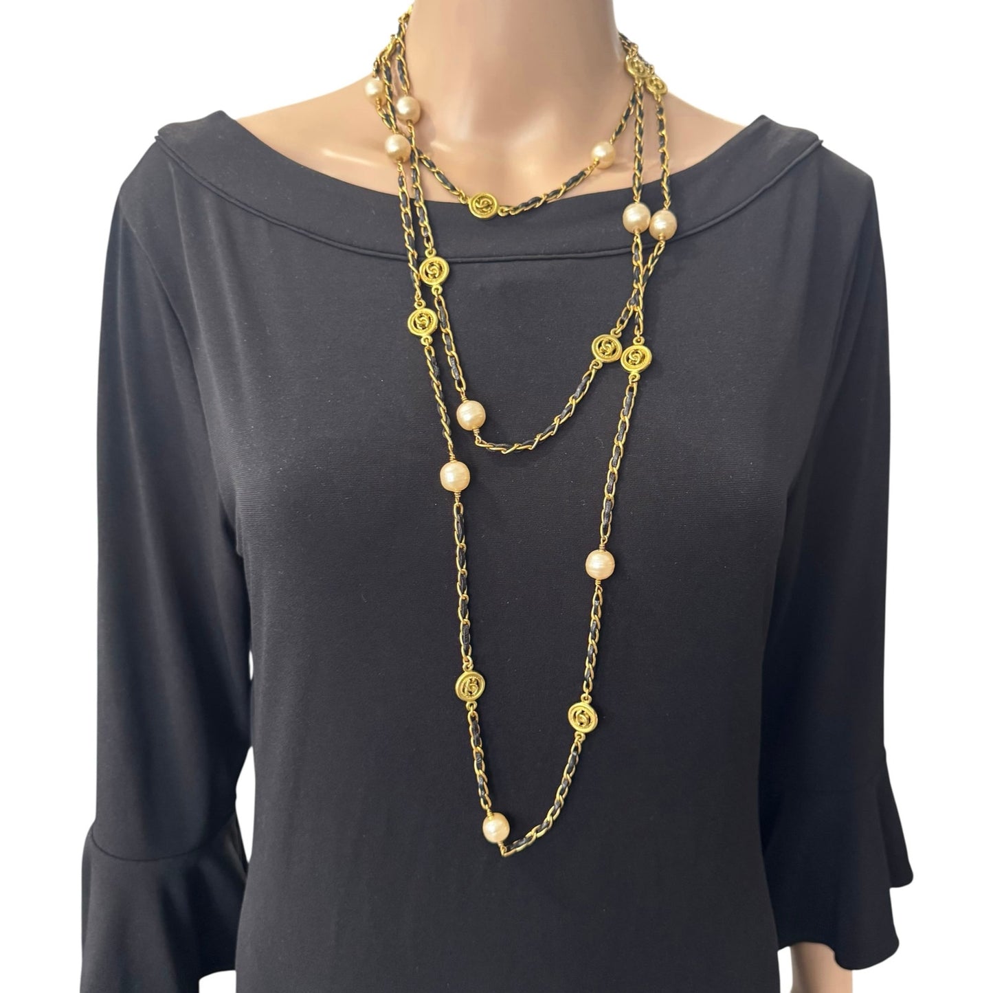 Chanel Vintage CC Long Wrap Necklace