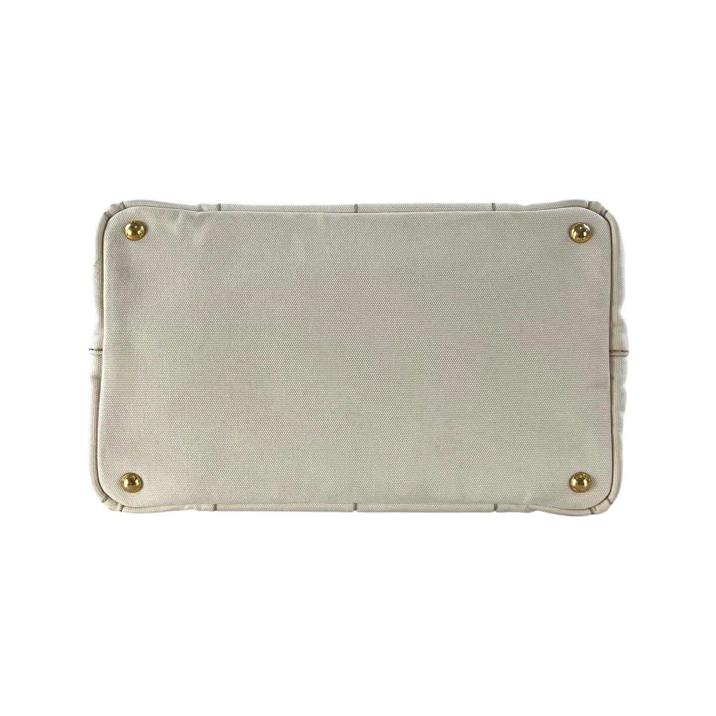 Prada Cream Canapa Tote Bag